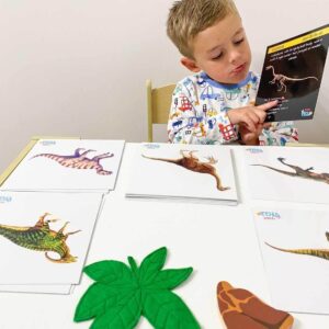 Dinosaur-loving kids girls and boys