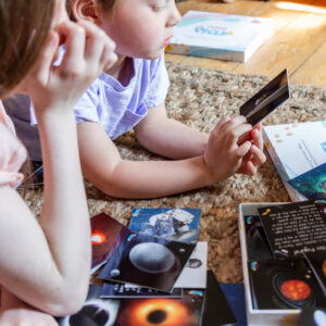 Children learning about Space and Universe